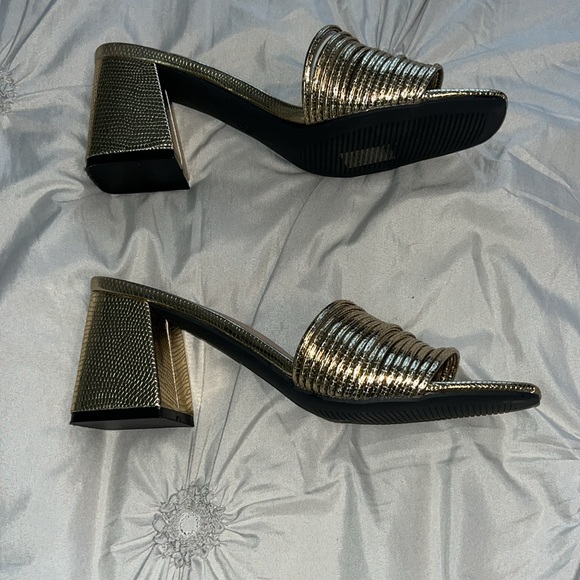 NEW Women's High Heel Woven Strapped Sandal 5cm Heel - Picture 7 of 11